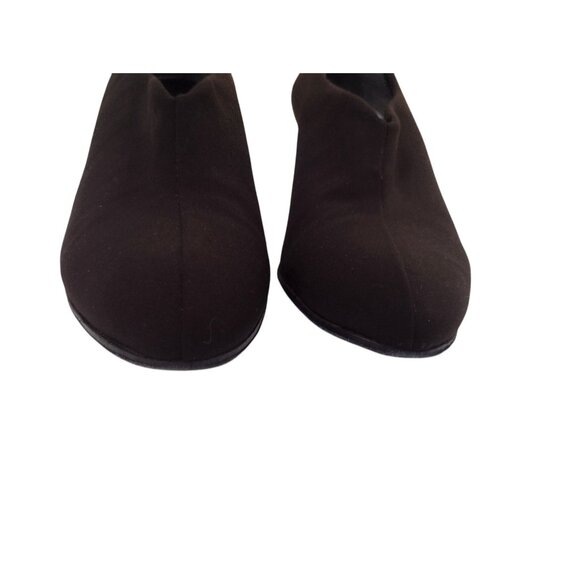 Thierry Rabotin Fabric Leather Chocolate Brown Heels 37 US 6.5 Office Designer - Picture 4 of 8